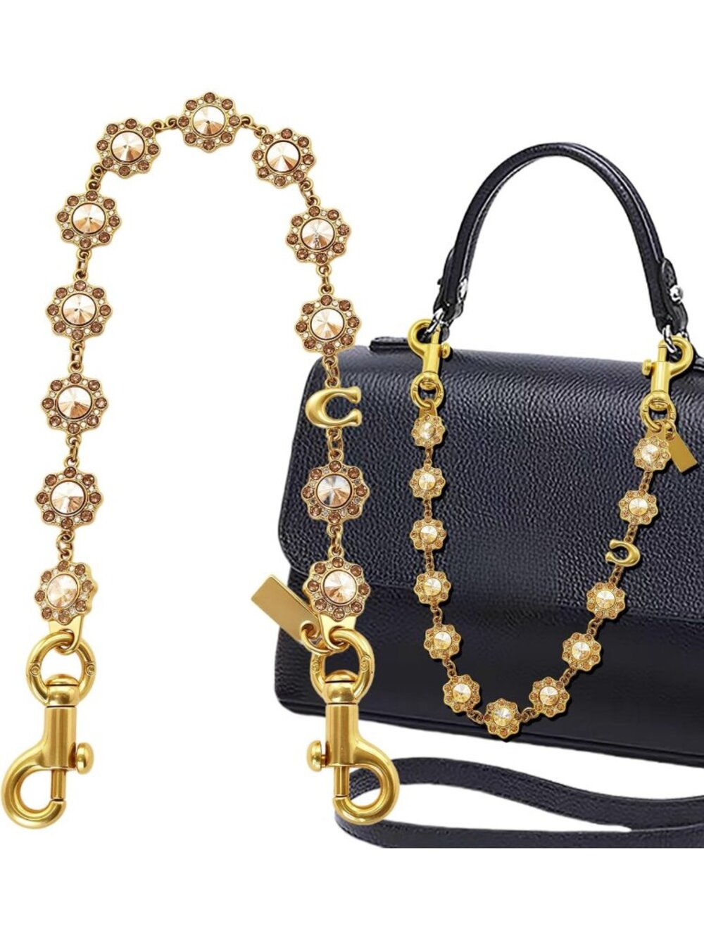 Rhinestone Bag Chain Charm for Handbag Purse - Stylish Decorative Accessory for